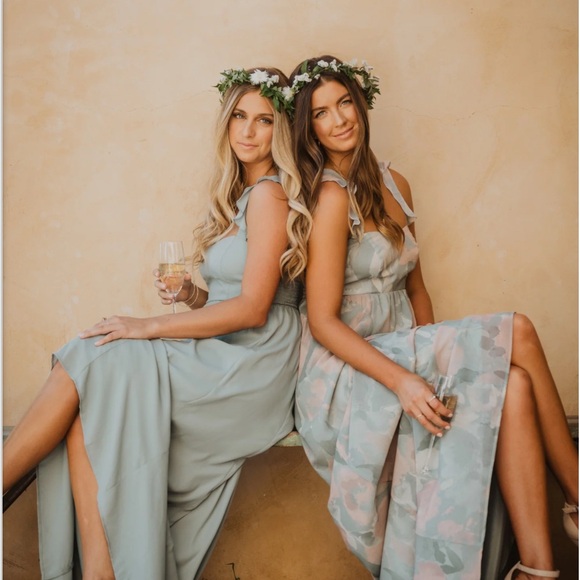 Show Me Your MuMu Dresses & Skirts - Show Me Your Mumu Small Silver Sage June Maxi, Prom, Bridesmaid, Maternity New